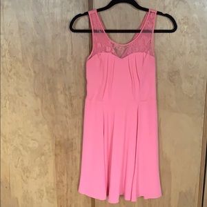 Pink EXPRESS cocktail dress with lace detail